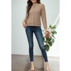 Jhsnjnr Women's Crew Neck Sweater Open Front Long Sleeve Elegant