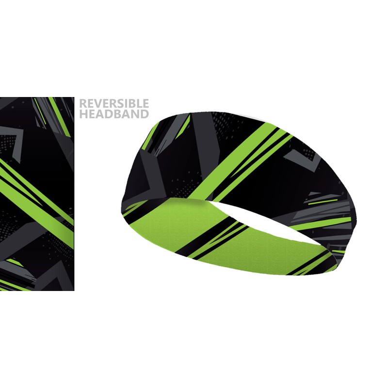 Sports Headband - Sustainable, Seamless, Elastic (Green Grey)