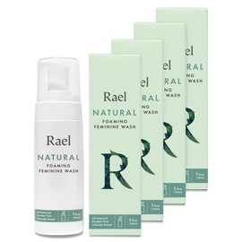 Rael Feminine Wash, Foaming Cleansing Wash - pH Balance Intimate Wash Women, Uscented, Sensitive Skin, All Skin Types, Vegan, Cruelty Free (5oz, 4 Pack)