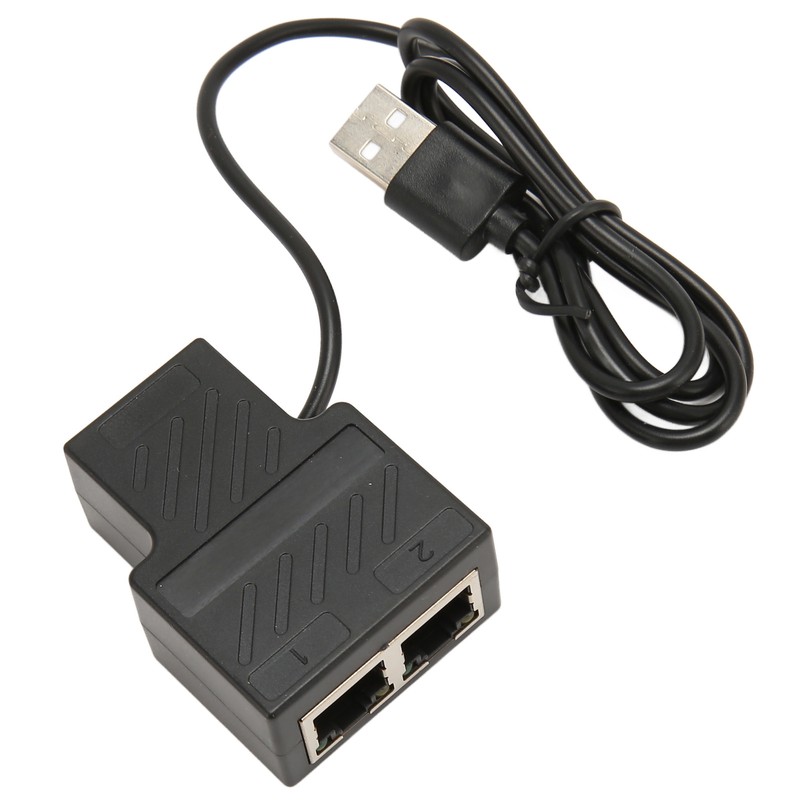 RJ45 Splitter Adapter 1 to 2 100Mbps Plug and Play