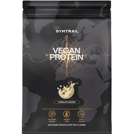 GYMTRAIL® Vegan Protein Powder Made of Pea Protein 500 g Vegetable Protein Powder with Essential Amino Acids Without Soy and Sweetener with Birch Sugar Vanilla