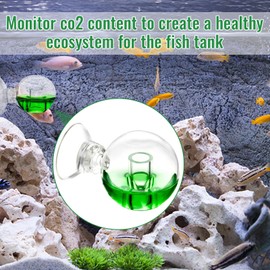 SoundZero Pack of 2 Co2 Continuous Test Aquarium, Co2 Tester Aquarium, Aquarium Co2 Monitor, Co2 Test Drop Checker Aquarium, Co2 Glass Tester, for Freshwater Aquariums, Planted Fish Tank