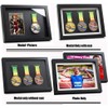 Medal Display Shadow Box - 3 Medal Display case -