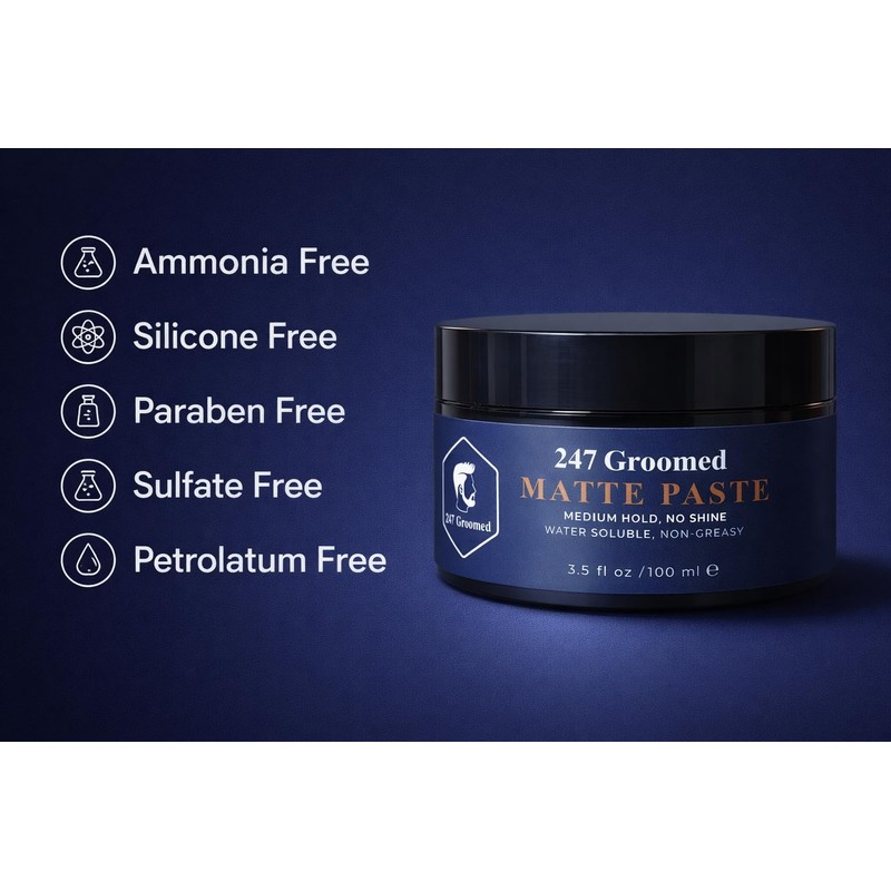 Matte Pomade For Men | No Shine, Medium Hold |