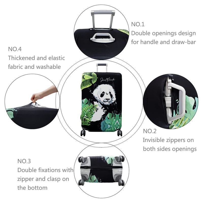 TRAVEL KIN Thickened Luggage Cover ，Washable Travel Gear Cover，18/24/28/32 Inch