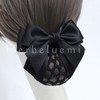 Herbeluemily Chignon Net, Ribbon, Hair Net, Bun Cover, Thick Mesh