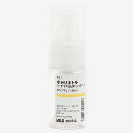 MUJI 18994243 PET Small Bottle Pump Type, 1.0 fl oz (30 ml)