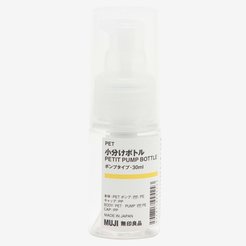 MUJI 18994243 PET Small Bottle Pump Type, 1.0 fl oz