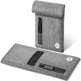 SafeDelux Carbon Lined Bags Airtight Waterproof Zipper Bag with Pocket Size, Durable Water Resistant Bag Portable Travel Pouch Great Gifts for Friends (Grey)