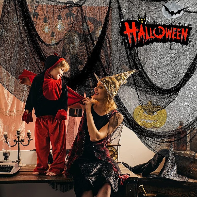DFsucces Halloween Goods Ornaments Ghost Spider Web 76cm x 183cm