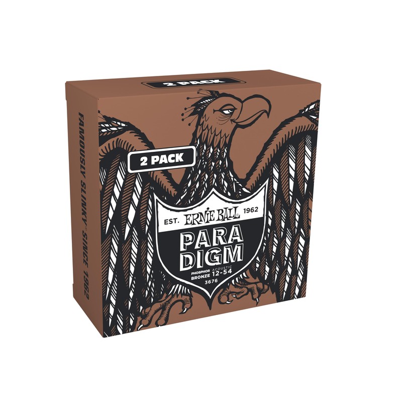 Ernie Ball Cuerdas de guitarra acústica Medium Light Paradigm Phosphor
