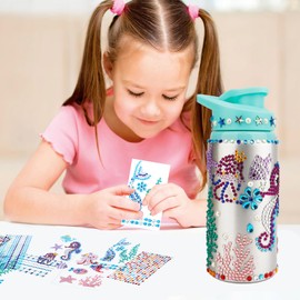 Gift for Girls, Gift Ideas Easter Baskets for Kids, Decorate Water Bottle Girls, Mermaid Toys for Girls 4-6, Crafts for Girls 8-12, Gifts for 6 Year Old Girl,Birthday Gifts for 7 Year Old Girls, Ocean