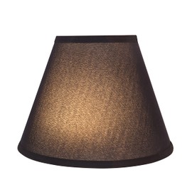 Aspen Creative 58878A Transitional Empire Shape Uno Construction Lamp Shade, Black, 6" Top x 12" Bottom x 9" Slant Height