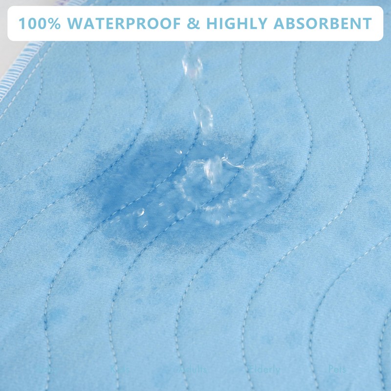 DAHAPYBOO Washable Underpads, 36"x54" 4 Pack Incontinence Bed Pads, Heavy