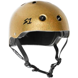 S1 Lifer Helmet for Skateboarding, BMX, and Roller Skating - EPS Fusion Foam, CPSC & ASTM Certified - Gold Gloss Glitter X-Small (52.1 cm)