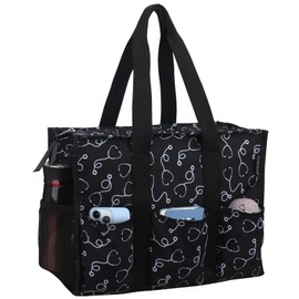 ABAMERICA - Bolsas de enfermería para el trabajo, bolsa de enfermería con múltiples bolsillos, impermeable, organizador con cierre, bolsa clínica para estudiantes de enfermería, B04- Enfermera