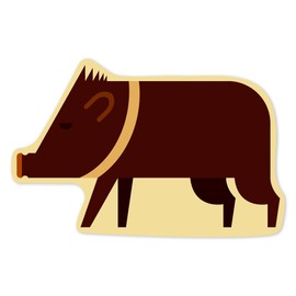 Die Cut Sticker Javelina, Geometric, Vinyl Sticker 3 to 6 inches, (Waterproof Decal for Cars, Water Bottles, Laptops, Coolers), Large