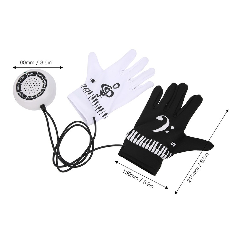 Electronic Piano Gloves for Kids Adults with Speakers Portable Party