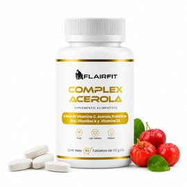 Complex Acerola – 60 Tabletas Masticables | 1 Tableta al Día | Vitamina C, Vitamina A, Vitamina D3, Zinc | con Bacillus Coagulans | Suplemento Alimenticio