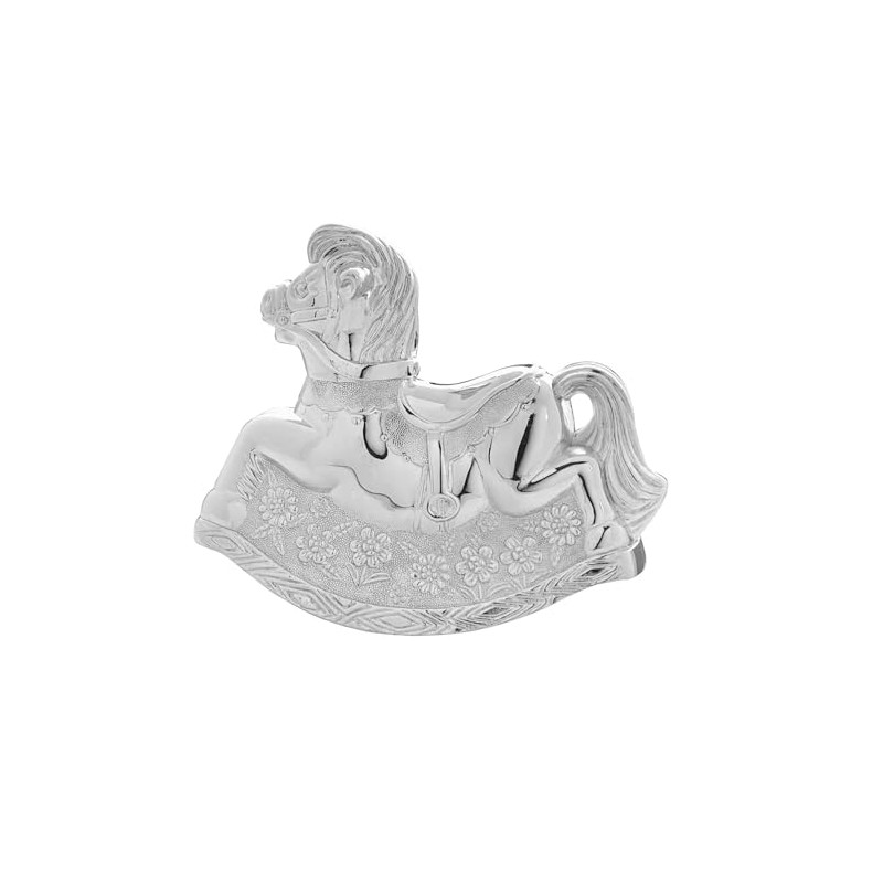 Rocking Horse Money Box 13cm Silver Plated Money Bank for