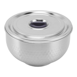 Stainless Steel Bowl 2 Layer Rustproof Thermal Insulation for Rice Soup Kitchen Flatware 14cm Auspicious Type