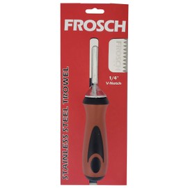 Frosch Stainless Steel V-Notch Tile Trowel (1/4")