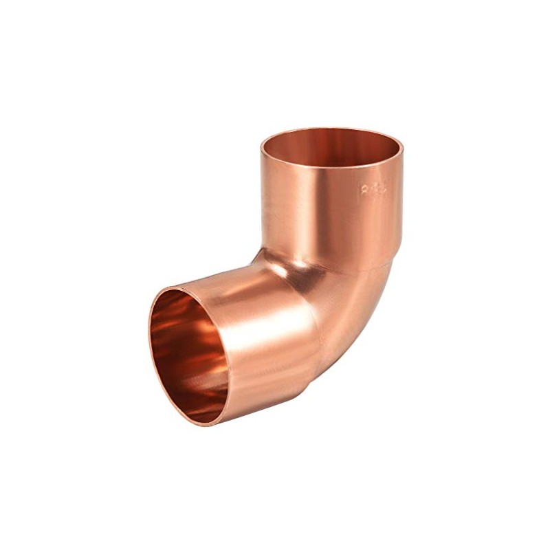 uxcell 41.28mm ID 90 Degree Copper Elbow Short-Turn Copper Pipe