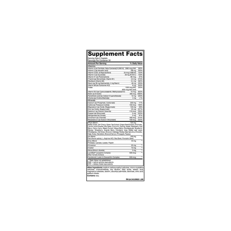 Mutant Multivitamínico Vitaminas 60 Cápsulas 30 Servicios