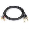 JORINDO Dual 6.35mm Male to Double RCA Male Cable Audio