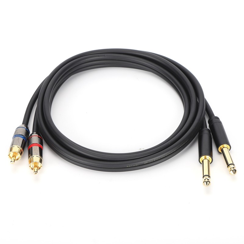 JORINDO Dual 6.35mm Male to Double RCA Male Cable Audio