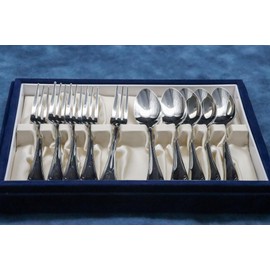 ALFACT Dinner Cutlery Set, 10 Pieces, 18-10 Stainless Steel, Made in Japan, Francia (Francia) Gift Wrapping Fork Spoon