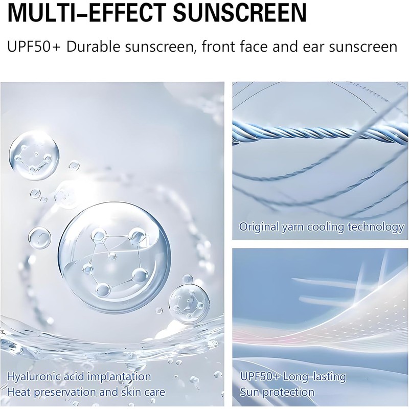 KUKASEN UPF 50+ Full Face Mask UV Protection Full Face