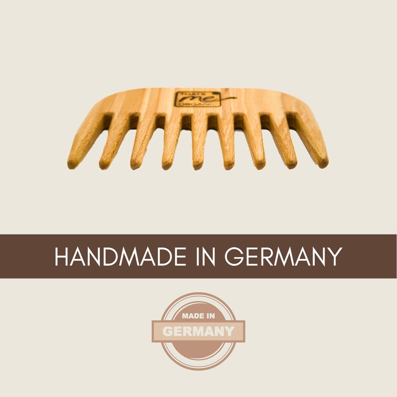 Professional Hair Comb "Lockensplendor" Made of Beech Wood