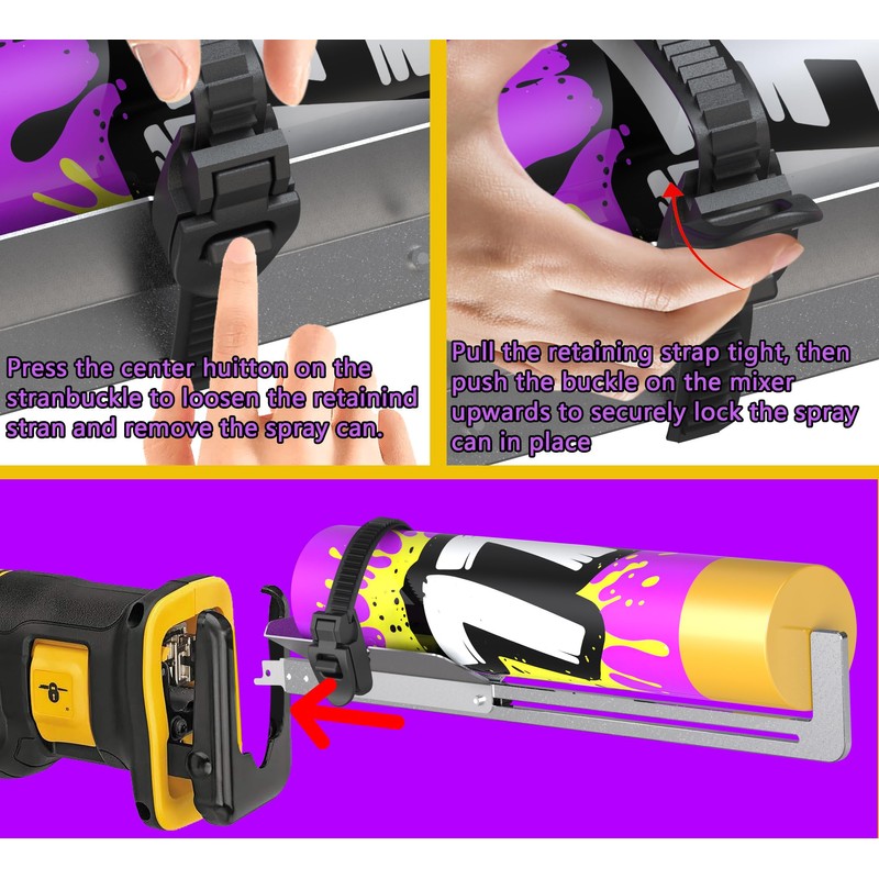 Reciprocating Saw Paint Shaker Mount with 20 Stainless-Steel Balls -