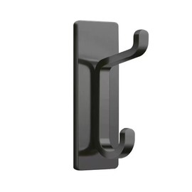 13LB Strong Stick-on Hooks for Coat & Towel, Black 4 Pack