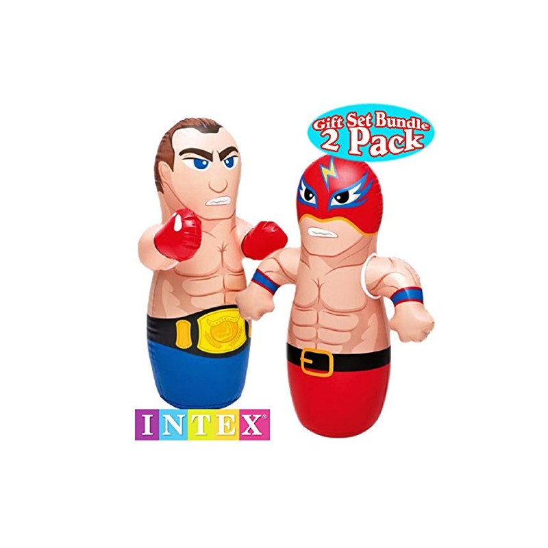 INTEX 3D Bop Bag Blow Up Inflatable Boxer & Wrestler