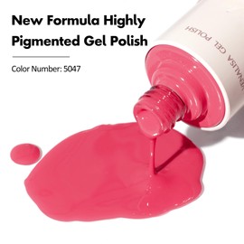 VENALISA Pink Gel Nail Polish, 1 Pcs Pink Gel Polish Color High Gloss Soak Off U V Nail Manicure Salon and DIY at Home Gifts for Women