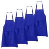 sourcing map 4pcs Bib Apron 70x60cm Unisex Restaurant Kitchen Cooking