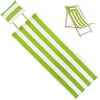 GORGECRAFT Beach Sling Chair Canvas with Pillow 44x17 Inch Olive