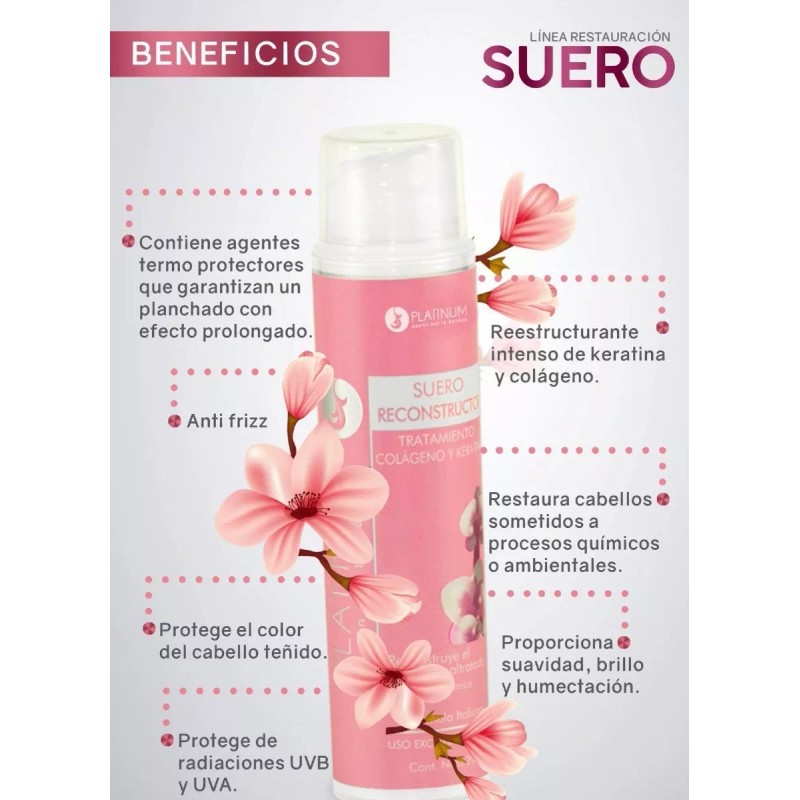 Platinum Tratamiento Suero Reconstructor Con Colágeno Y Keratina