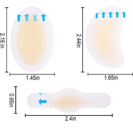 20PCS Blister Plasters Invisible Hydrocolloid Gel Blister Bandages Blister Cushion Pad Waterproof Blister Protector Hydro Seal Band Aid for Heel Foot Toe