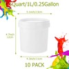 AKOLAFE 10 Pack Small Paint Bucket for Painting 1 Quart