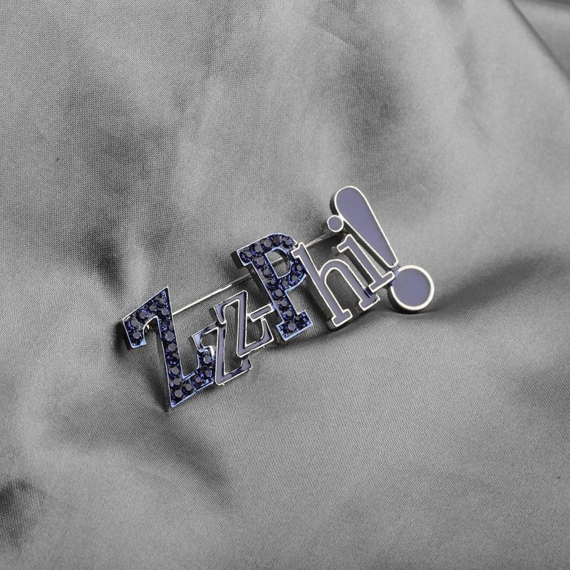 CENWA Zeta Phi Broche de diamantes de imitación Broche de