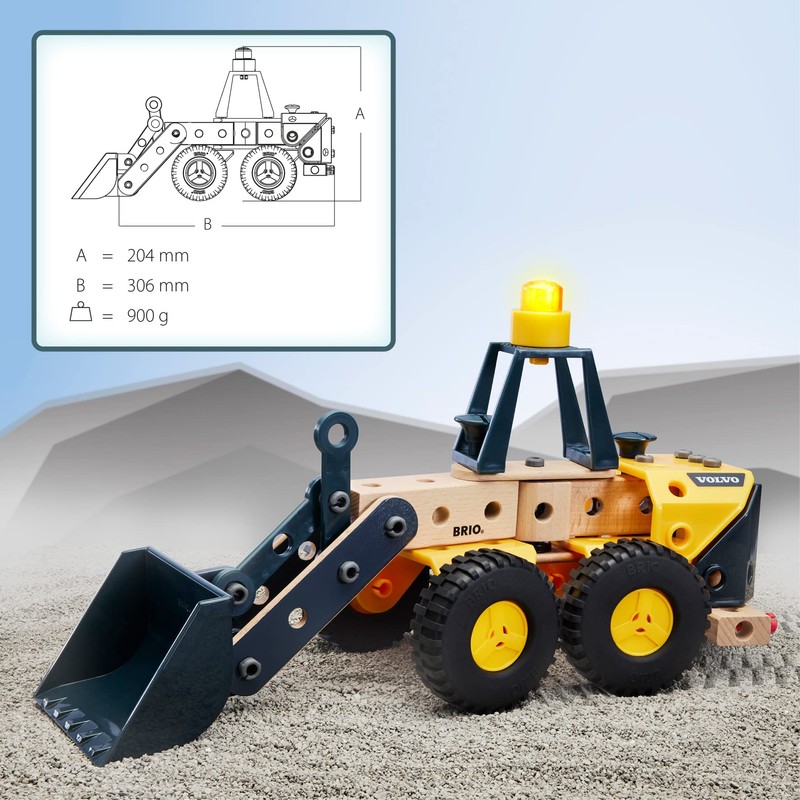 BRIO Builder Volvo Wheel Loader Construction Vehicle for Kids Age