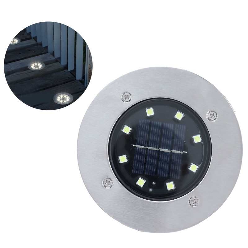 Solar Underground Lights White Light Waterproof Recessed LED Landscape Lamp