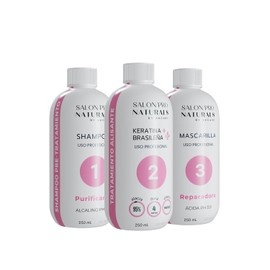 Keratina Brasileña Plus Alisado Profesional | Tratamiento para Alisar el Cabello | Liso Duradero Todo Tipo de Cabello | Kit 3x250 ml