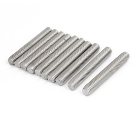 uxcell M10 x 70mm 304 Stainless Steel Fully Threaded Rods Bar Studs Silver Tone 10 Pcs
