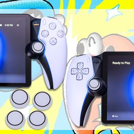 PS Portal Thumb Grips Caps, Anti-Scratch and Anti-Fingerprint Joystick Caps for PS Portal Thumbstick Covers Silicone Analog Stick Caps PS Portal Accessories (4 Pcs) - White