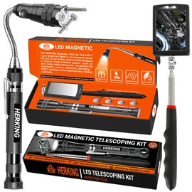 Mens Valentines Day Gifts for Him Telescoping Magnetic Pickup Tool Set - Inspection Mirror, Birthday Gifts for Men Dad Boyfriend Husband Mens Gifts Ideas 2-Pack