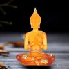 Transparent Sitting Buddha Statue Resin Buddha Figurine Sculpture Home Office